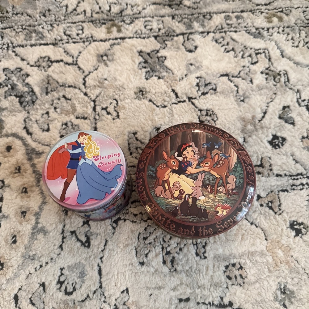 Vintage Disney Snow White & Seven Dwarfs & Sleeping Beauty Tins